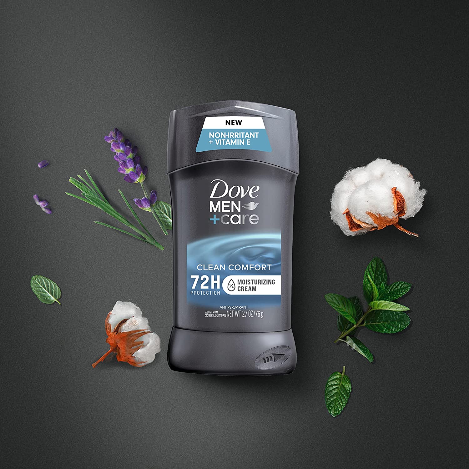 Dove Men+Care Antiperspirant Deodorant Stick Clean Comfort 4 Count 72-Hour Sweat & Odor Protection Antiperspirant for Men With 1/4 Moisturizing Cream 2.7 oz - Image 5